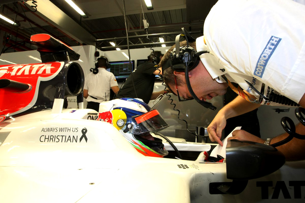 Always with us Christian - fra teamet til Christian.
(Foto: HRT F1 Team)